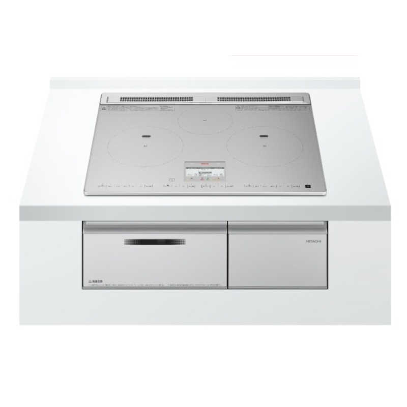 日立　HITACHI　ビルトインIHクッキングヒーター N8ATシリーズ [60cm幅 3口IH] シルバー(宅配商品)　HT-N8ASTF