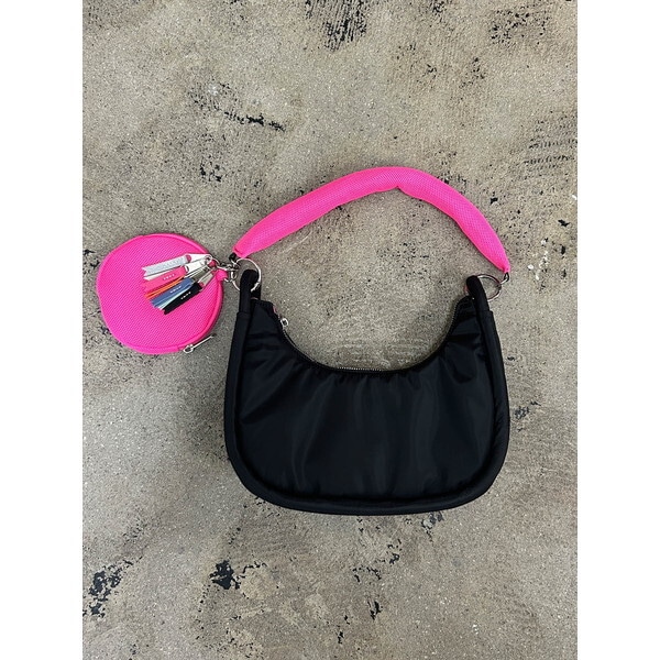 cheek round 2WAY shoulder C25001-15 ブラック ショルダーバッグ