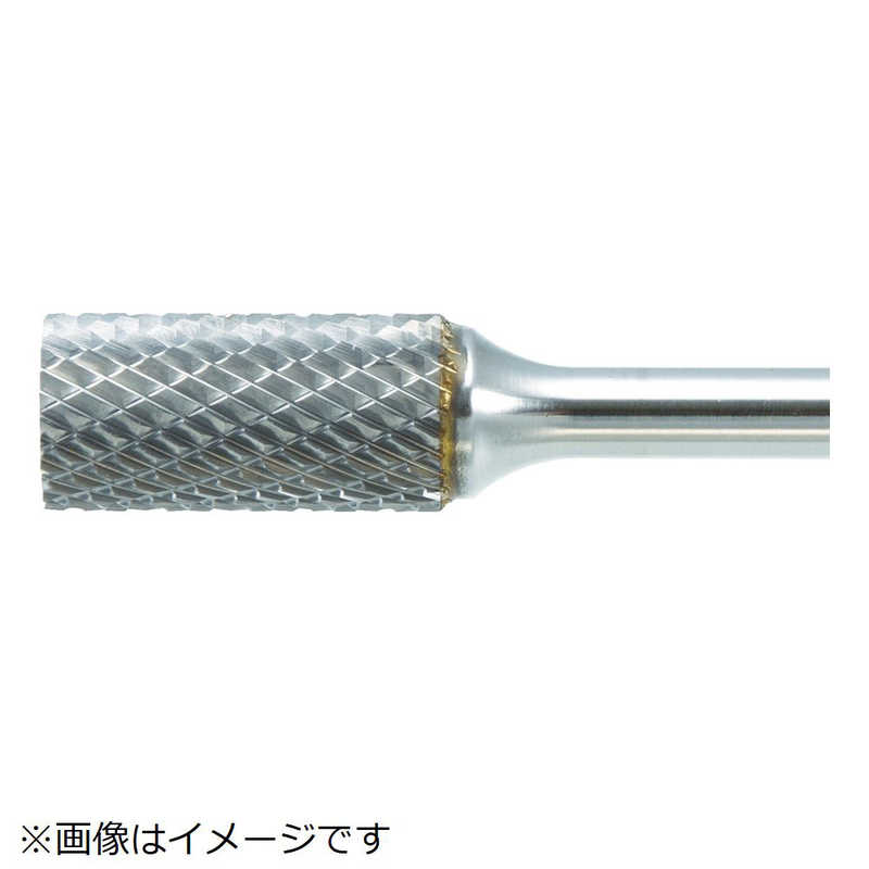 トラスコ中山　超硬バー 円筒型 Φ12.7X刃長25X軸6 ロング シングル　TB1C127SL150