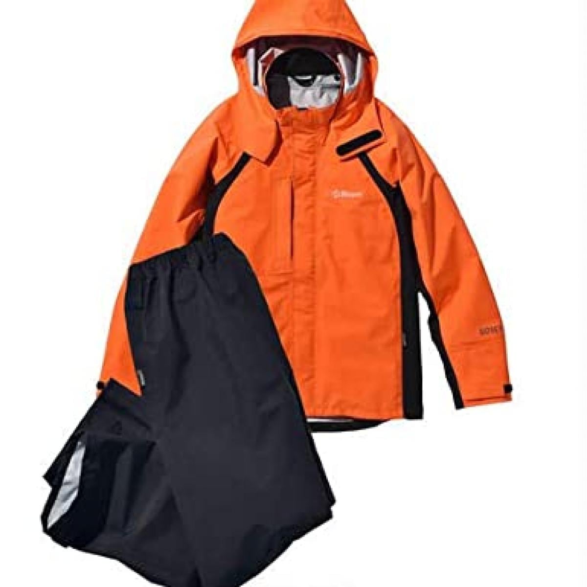 Bloom ブルーム ウェア フラッシュオレンジ Lサイズ 上下セット ゴアテックス 田中産業株式会社 防水 防風 作業着 フィールドウェア アウトドア