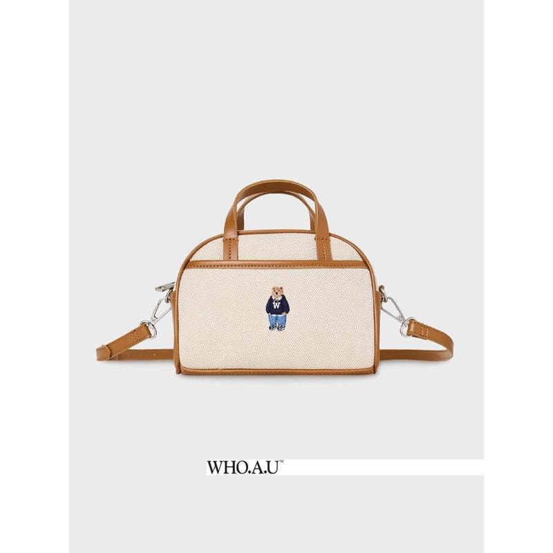 W.A.U Steve Canvas Mini Tote Bag(BROWN)-WHBGG2223A