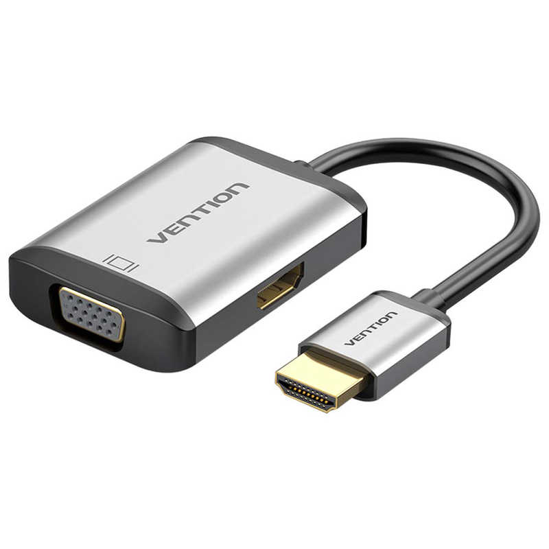 VENTION　HDMI to HDMI＋VGA 変換ケーブル 0.15M グレー メタルタイプ ［0.15m /HDMIVGA /スタンダードタイプ］　AF-2519