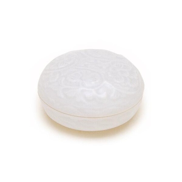 香合 白磁唐草彫 有田焼 28013