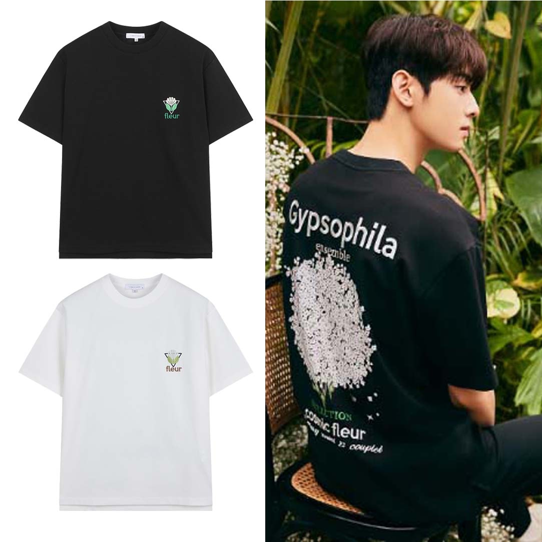 [23SS][チャウヌ着用] ブラック セミオーバーフィット アートワーク Tシャツ LJS41121 Black Semi-Oversized Fit artwork T-shirt