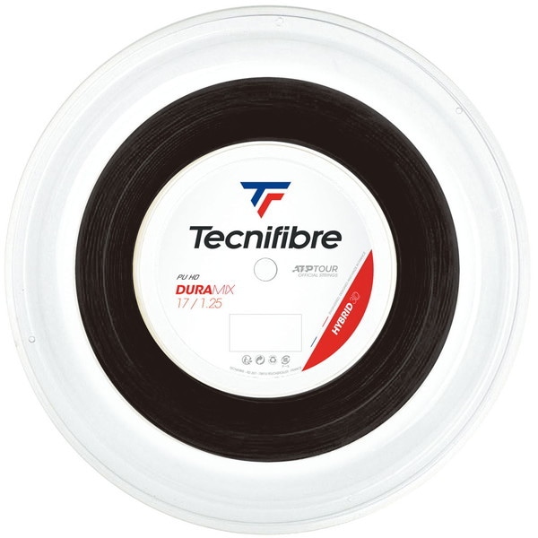 Tecnifibre (テクニファイバー) 硬式テニス用 ガット BOB DURAMIX HD 200mロール ブラック 1.30mm TFSR302 BK