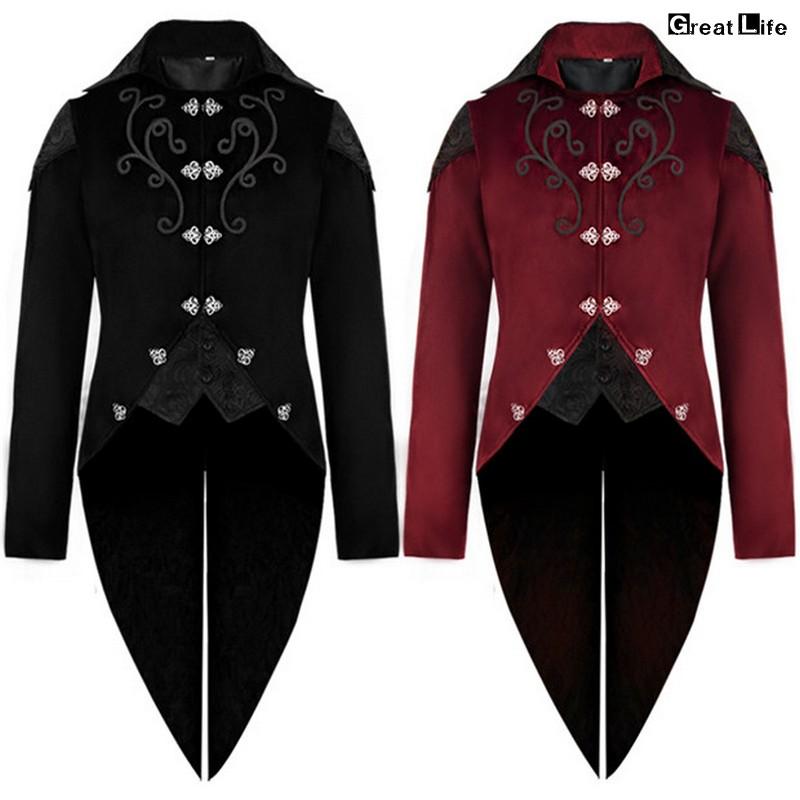 ハッピーハロウィン 新製品 最低価格 中世 貴族風 舞台 ジャケット 衣装 豪華 メンズ ノースリーブコートタキシード着 長袖 ロングクリスマス ハロウィン 演劇 ステージ ルネサンス クトリア パン
