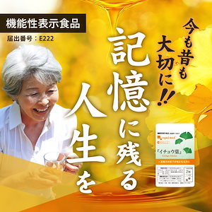 機能性表示食品 イチョウ葉(約3ヶ月分) イチョウ葉 サプリメント サプリ いちょう イチョウ葉エキス イチョウサプリ 若々しく フラボノイド ナイアシン パントテン酸