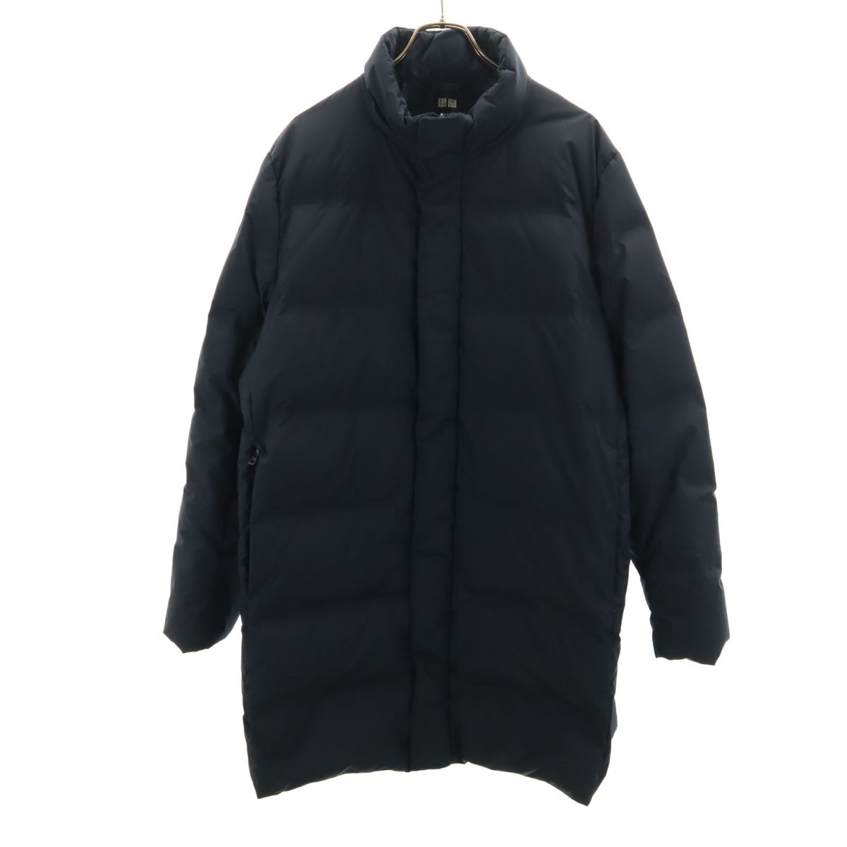 シームレス ダウンコート XL ネイビー メンズ 古着