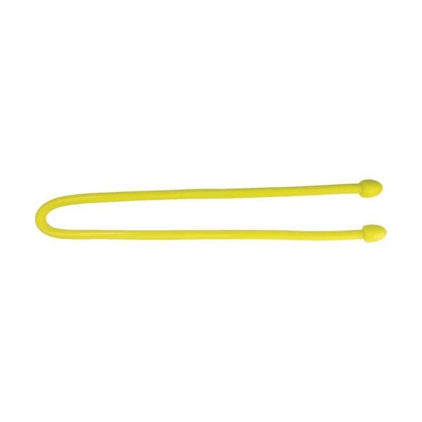 （まとめ）カラフルフリータイ Φ4x300mm イエロー 1パック（2本）[x20]