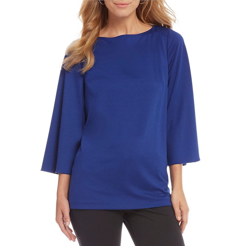 プレストンアンドヨーク レディース トップス ブラウス・シャツ【Preston & York Sandra Ponte 3/4 Sleeve Blouse】Cobalt プレストンアンドヨーク レディース トップス ブラウス・シャツ【Preston & York Sandra Ponte 3/4 Sleeve Blouse】Cobalt