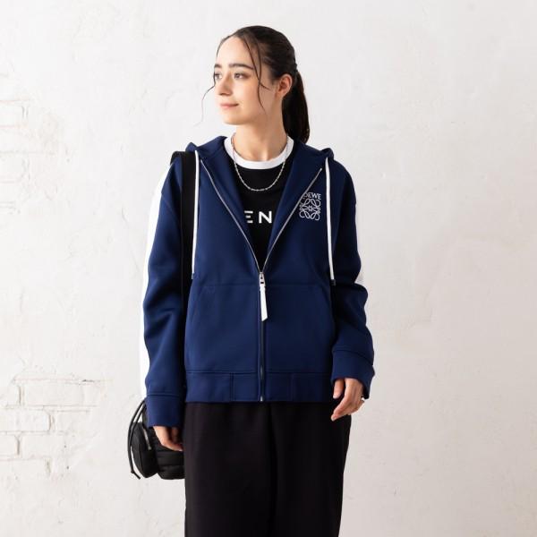 パーカー フーディー フーデッド トラックスーツ ジャケット フーディ アナグラム ネイビー レディース S359Y25X35 5510