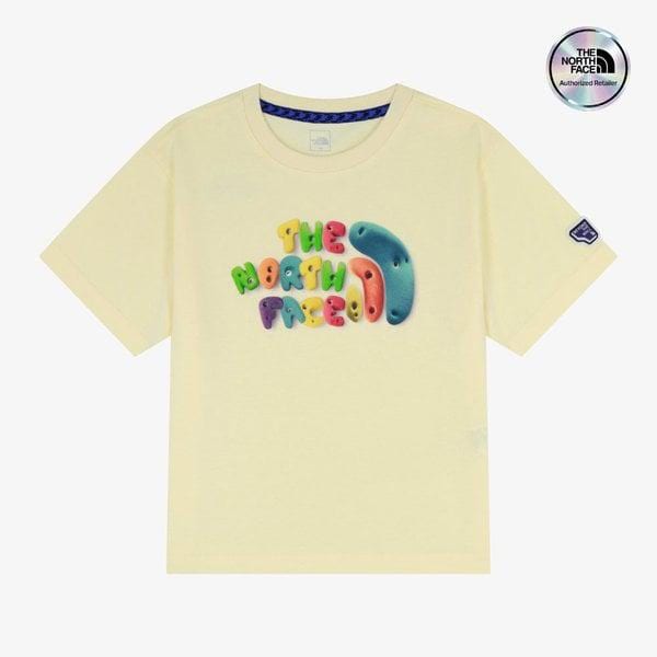 [キッズ公式] NT7US17U キッズカラーパス半袖Tシャツ LIGHT YELLOW