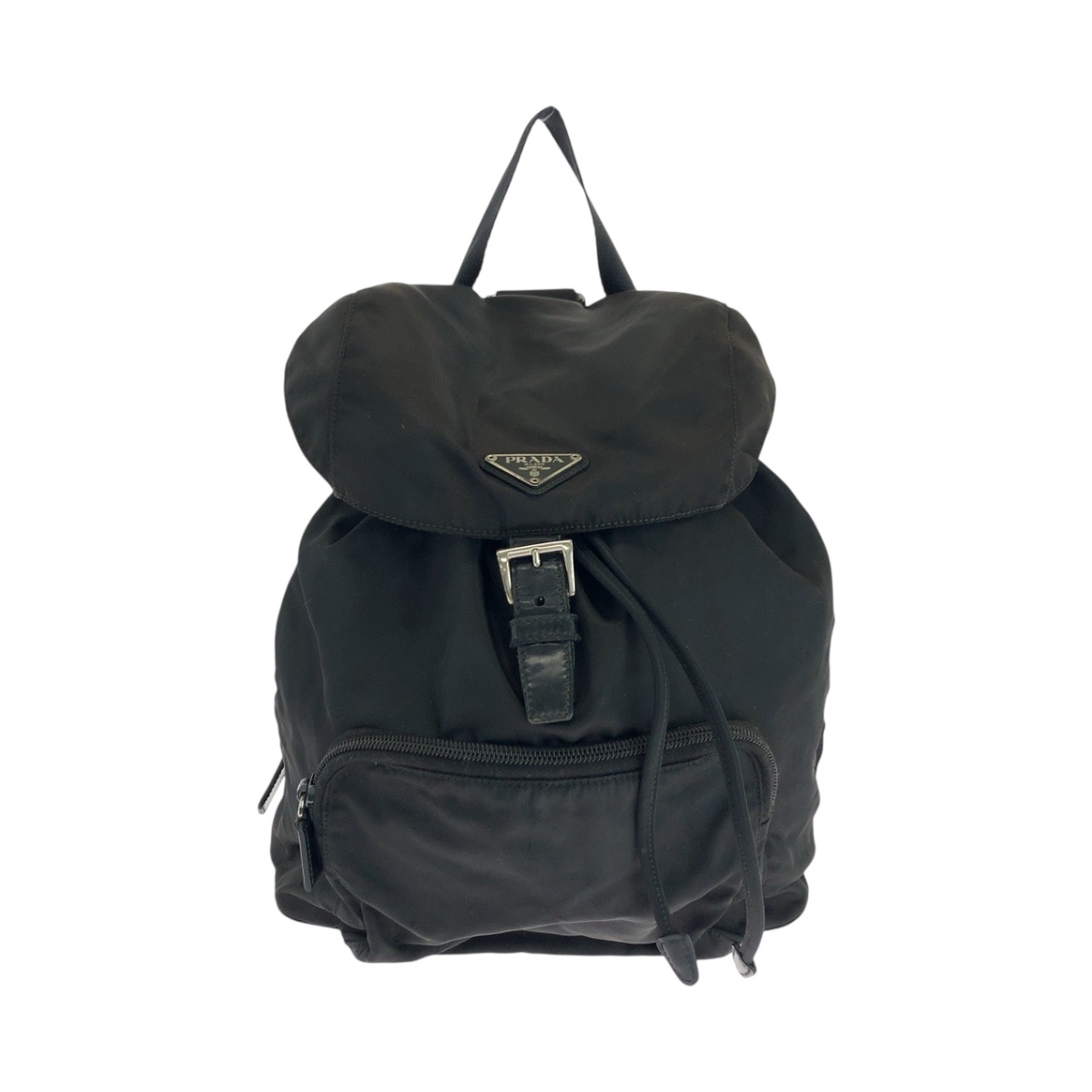 テスート 三角ロゴプレート ブラック 黒 シルバー金具 ナイロン リュックサック バックパック レディース 501633