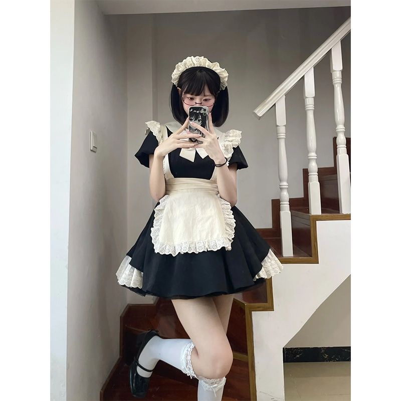 ロリータ メイドレースデリバリーリボンロリータショートスカート 6,989円