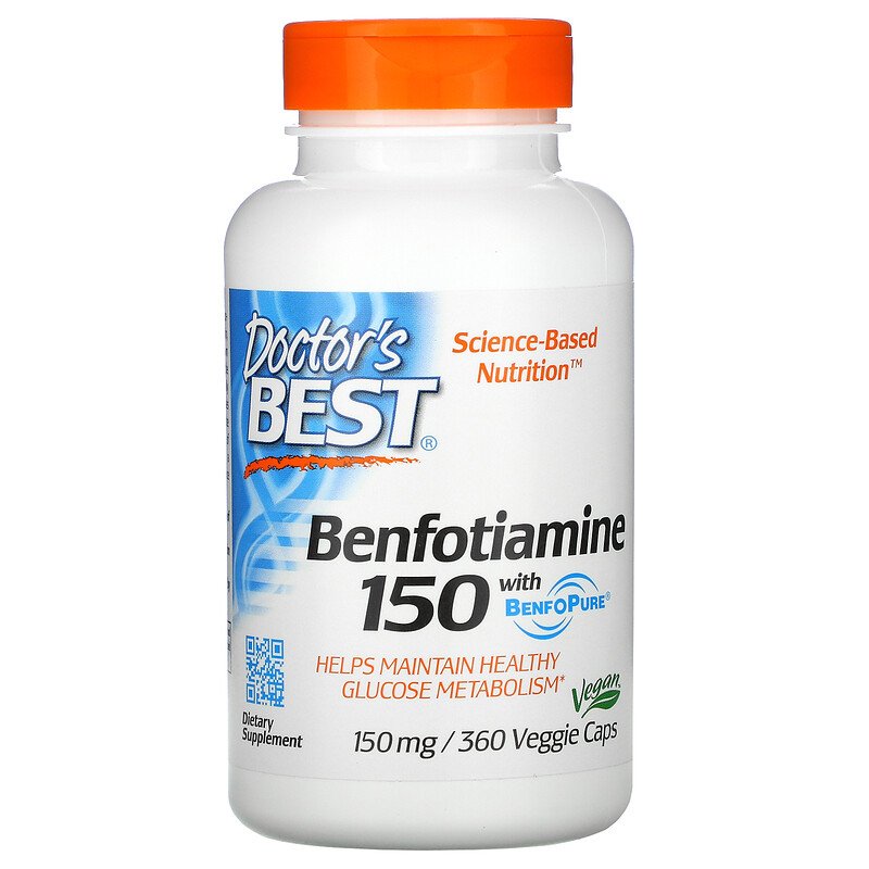 Doctor s Best　ベンフォチアミン 150 with BenfoPure, 150mg 360ベジカプセル