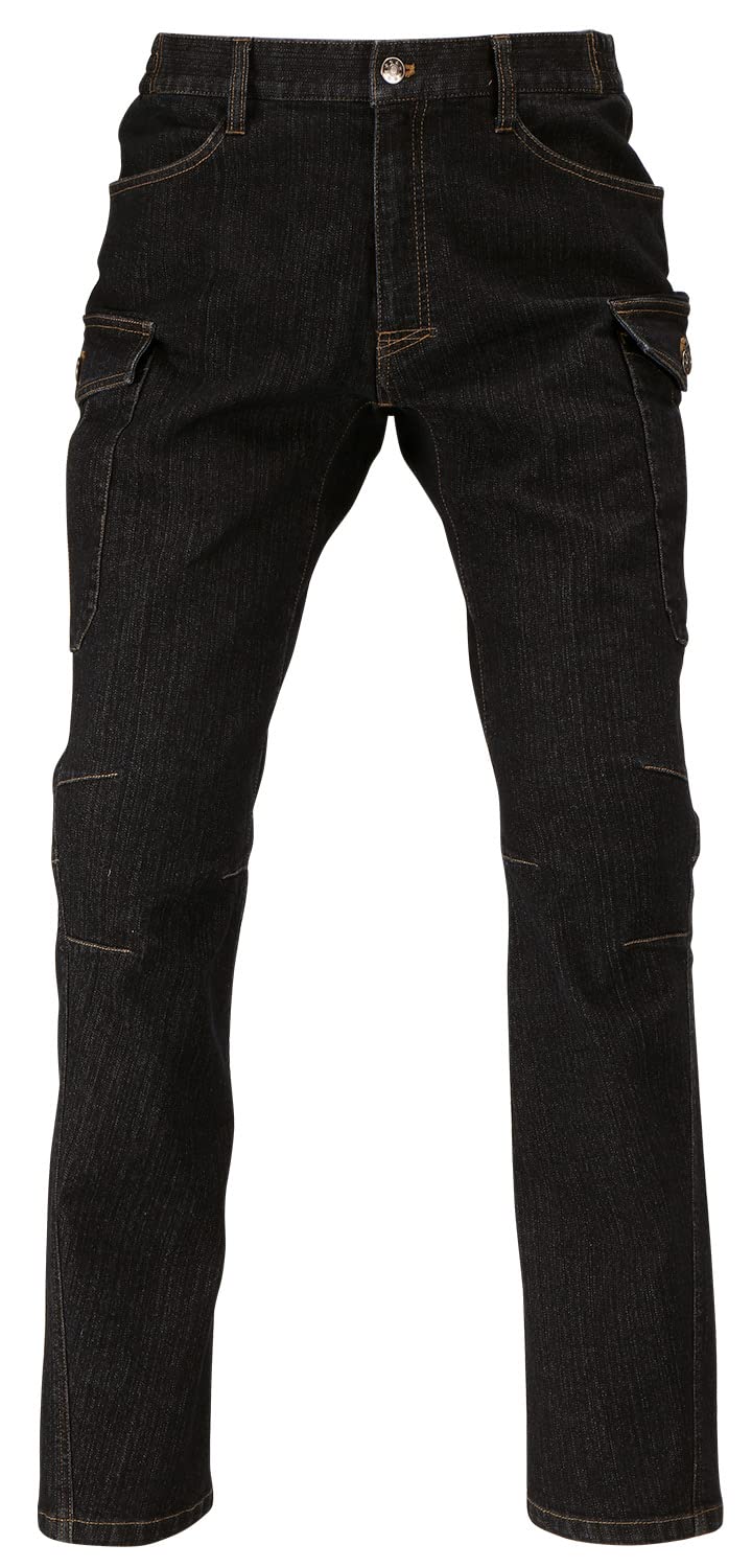 [フォーキャスト] デニムストレッチカーゴパンツ 激ラクデニムカーゴ メンズ ブラック 日本 M (日本サイズM相当)