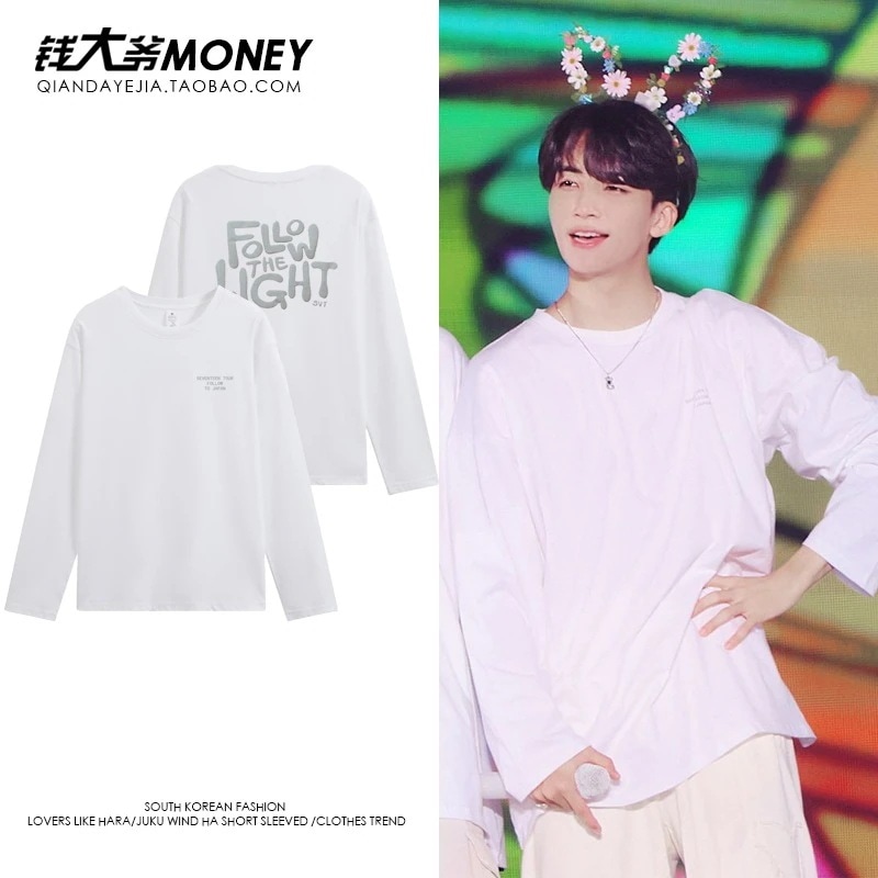 【急速出荷!2枚購入で300円 OFF!】seventeen Tour Follow コンサート長袖トップスレディース秋ボトムシャツ2枚購入でカード1パスケース 6,574円