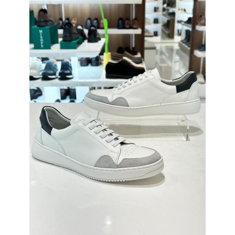 [驪州店] [] 男性用足の甲ストラップバンド スエードコンビ スニーカー(2color) 722330005 ホワイト