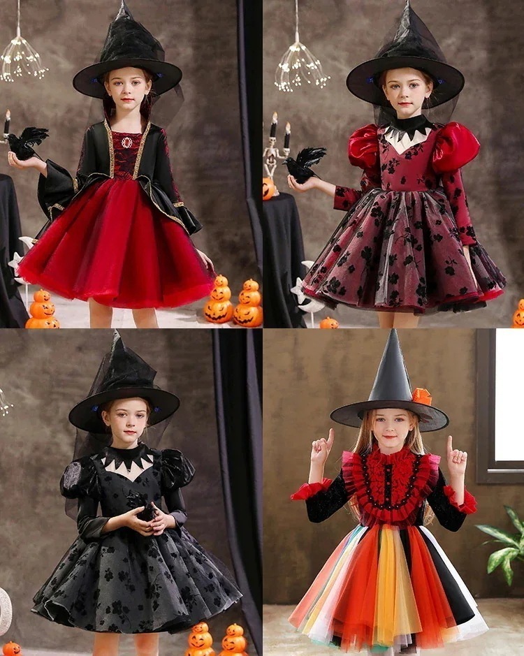 ハロウィン コスプレ 女の子 衣装 魔女 巫女 お姫様 ドレス ワンピース キッズ ジュニア コスプレ ハロウィン 仮装 コスム ワンピース 子供服 キッズ 子供 仮装 変装 イベント