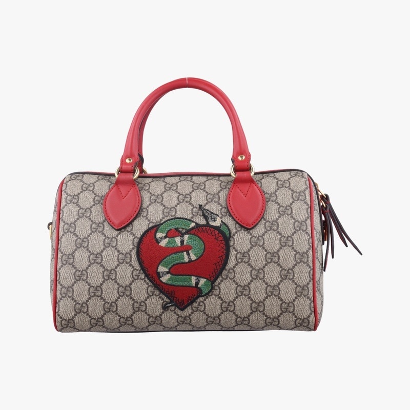 GGスプリームベージュ×マルチカラーPVCコーティングキャンバス409529B020842151中古