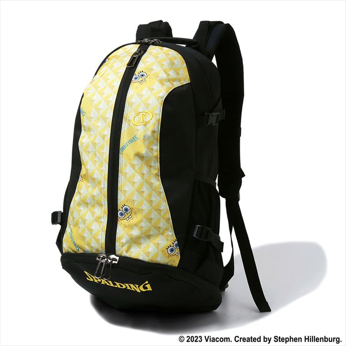 正規販売店 スポルディング ケイジャー スポンジボブ パターン バスケットボール リュック 40-007SBP イエロー