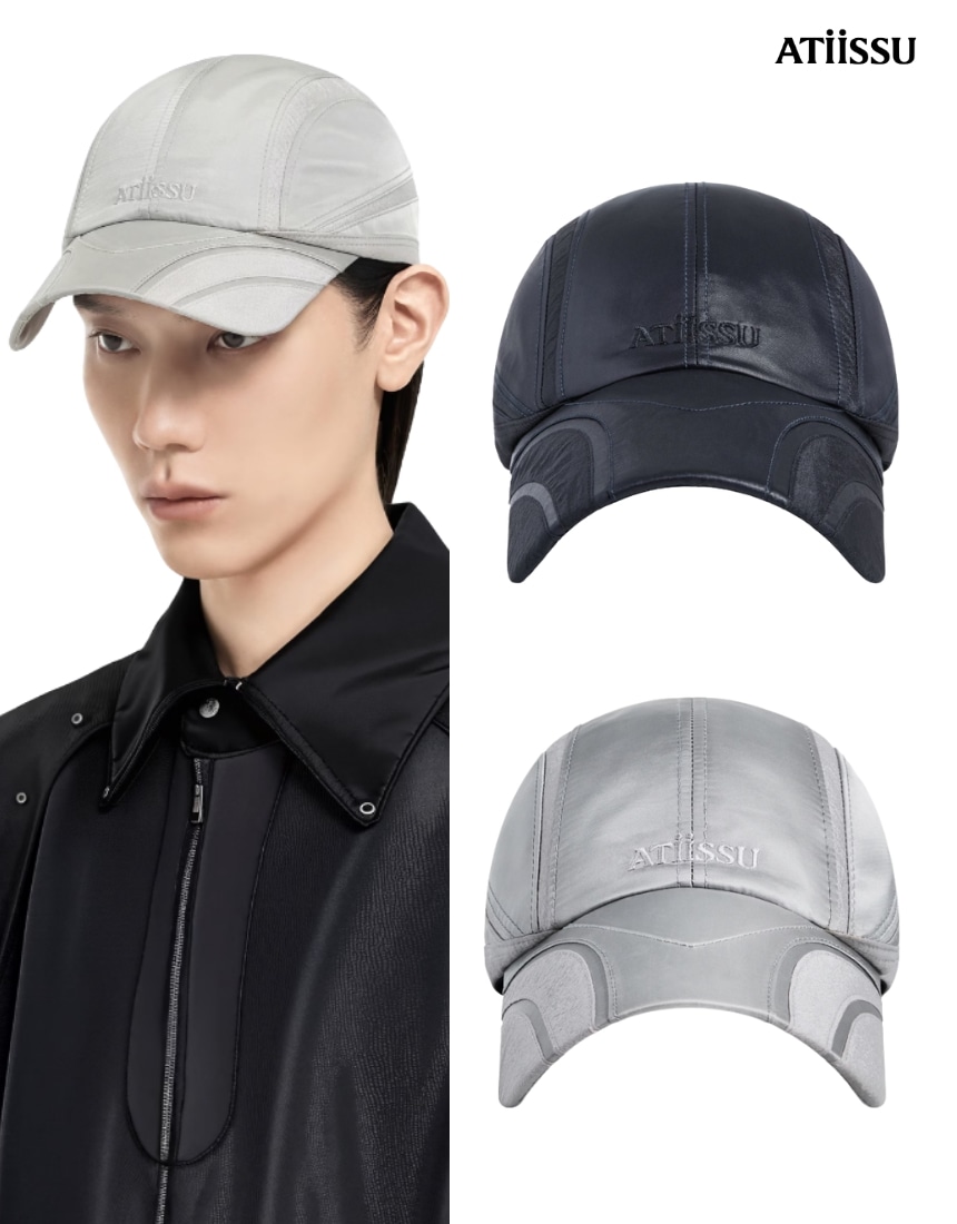 韓国限定 韓国人気 SNS 流行 ファッション トレンド 帽子 ベースボールキャップ Lino キャップ (2カラー) - Black/Grey(MT)