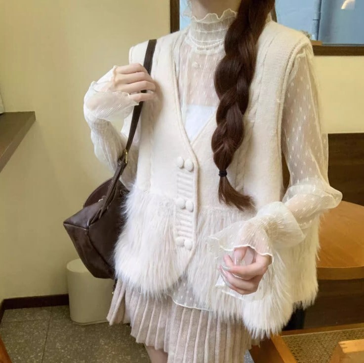 ニット ベスト Vネック ニット かわいい 大人可愛い きれいめ シンプル カジュアル 大人 上品 おしゃれ お洒落 かっこいい レトロ 大人女子 こなれ感 ラフ ラブリー キュート ガーリー ルーズ