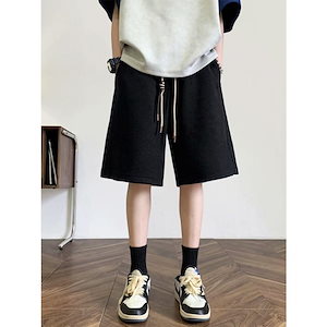 【超お得1つ買うと10個もらえる】ハーフパンツ メンズ 綿 チノパン パンツ ストレート ショート丈 五分丈 スポーツパンツ 夏 薄手 通気性 無地 ゆったり おしゃれ