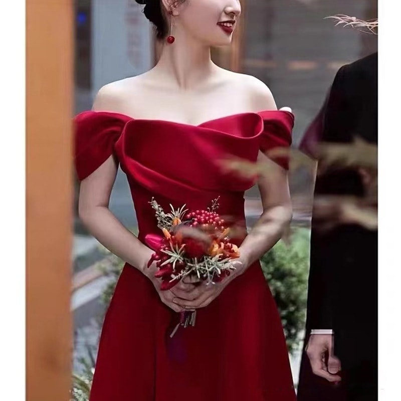 【2枚購入で 3oo円OFF】土曜日のドレスブライドウェディングリターンドアスモールエンゲージメントドレスドレスドレス女性スプリングハイエンド感