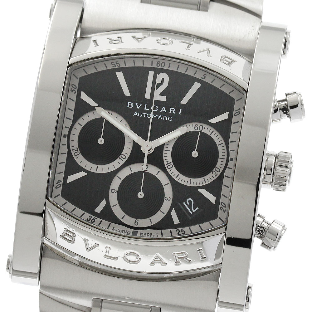 ブルガリ BVLGARI AA48SCH アショーマ クロノグラフ デイト 自動巻き メンズ 良品 _913817【中古】