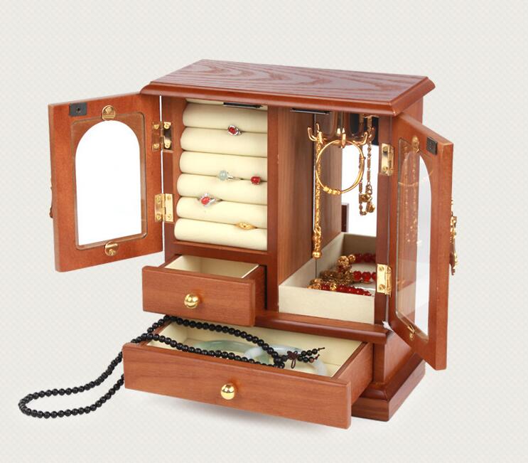 超目玉新品 アクセサリーケース ジュエリーボックス 木製 アンティーク風 ジュエリーケース アクセサリーボックス 大容量 引き出し 小物入れ アクセサリー 収納 おしゃれ ケース 可愛い ネックレス