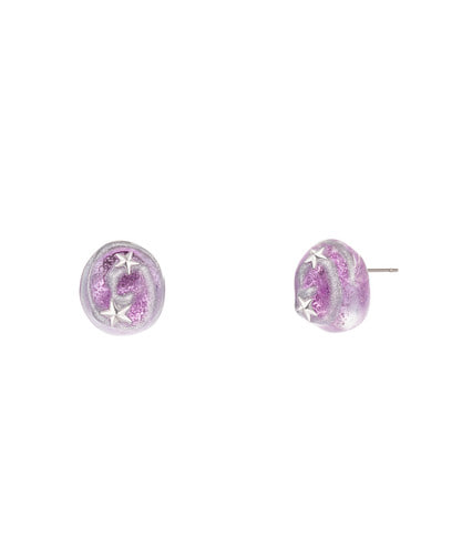 NFF moonrise earrings purple ムーンライズピアス パープル 韓国アクセサリー