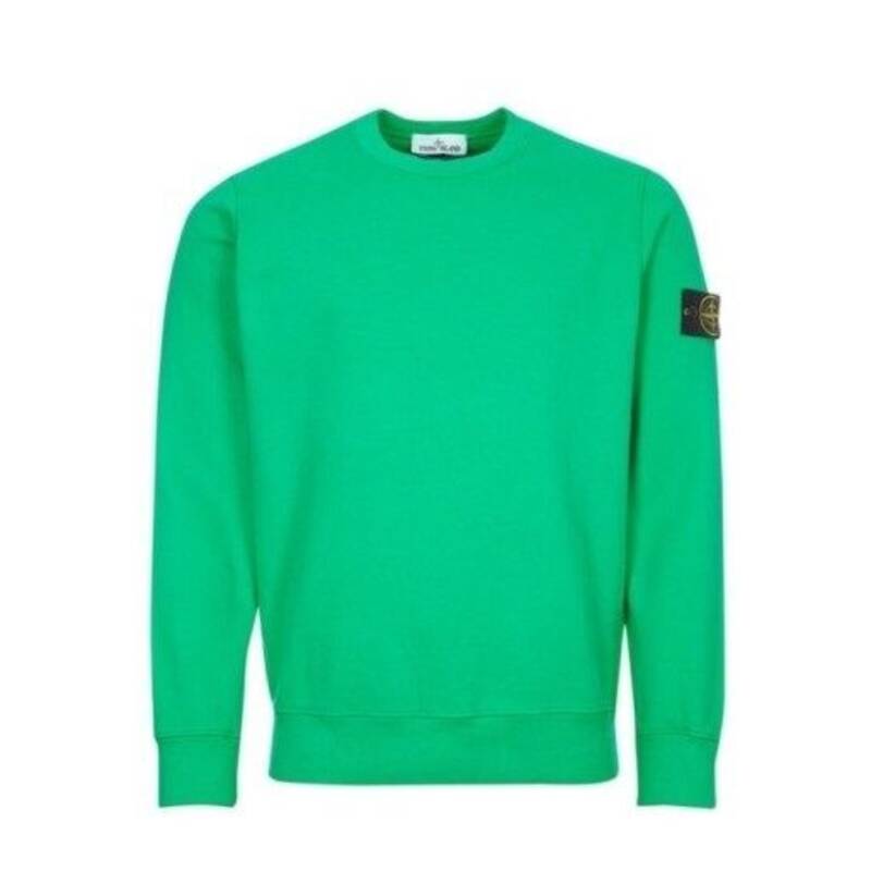 ストーンアイランド ワッペン付き メンズ クルーネックTシャツ グリーン 751563020 V0050 [国内配送]