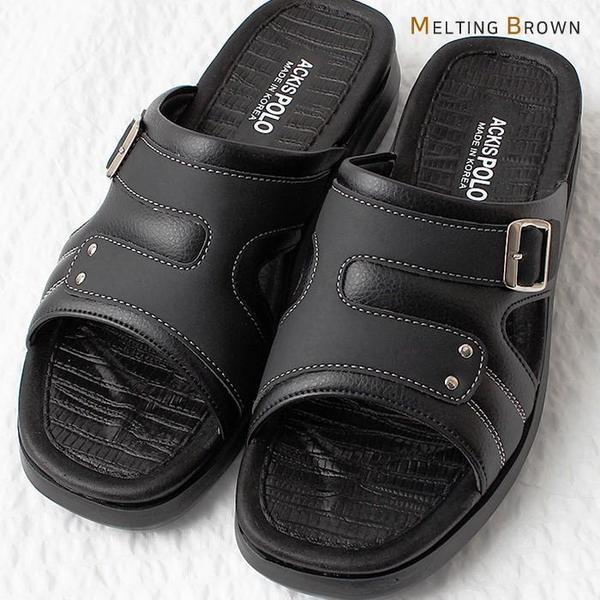 男性用スリッパ 高級オフィススリッパ 男性用シークレットヒールスリッパ M8