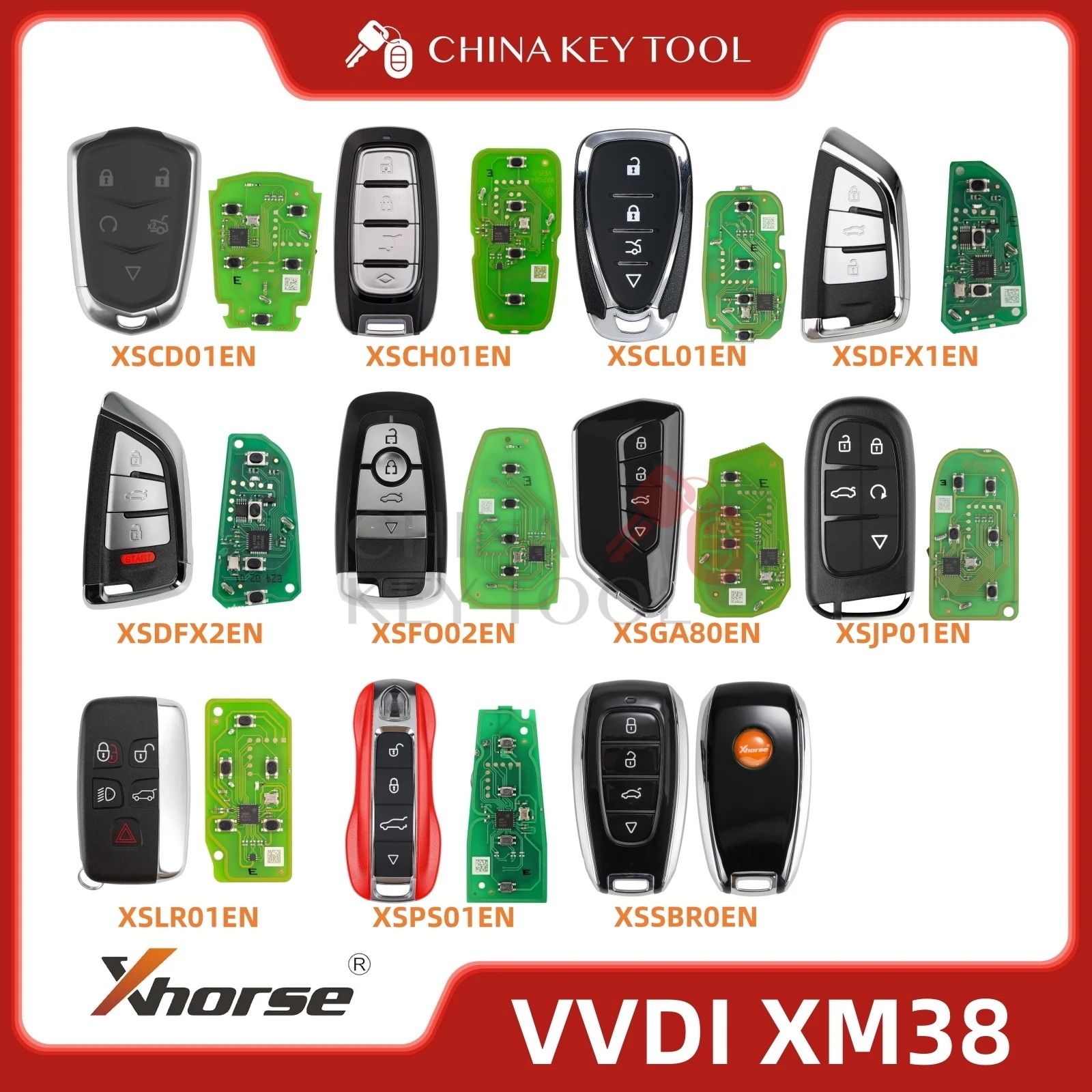 Xhorse スマートキー XSCD01EN XSCH01EN XSCL01EN XSDFX1EN XSDFX2EN XSFO02EN XSGA80EN XSJP01EN XSLR01EN XSPS0
