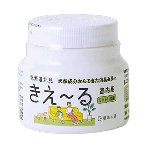 （まとめ） 環境大善魔法のように消臭 きえーるゼリータイプ ミント 本体 160g 1個 [x5セット]