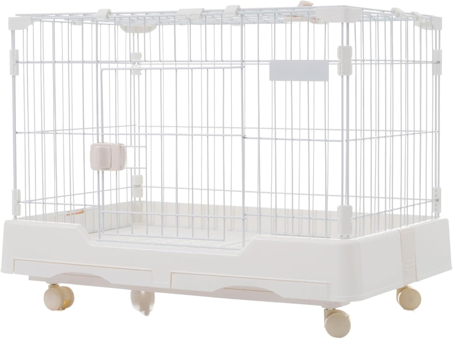 OSJ ケージ ウサギケージ 犬ケージ 猫ケージ 小動物用 室内飼い 引き出しトイレ付 掃除簡単 移動便利 キャスター付 スチール製 天井扉 脱走防止 いぬ ネコ うさぎ ハムスター 頑丈 キャット