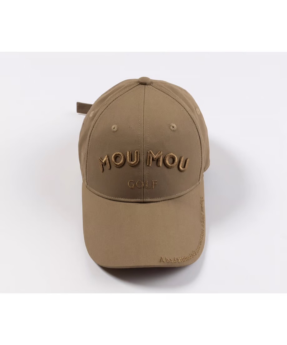 MOUMOUロゴキャップ　ブラウン
