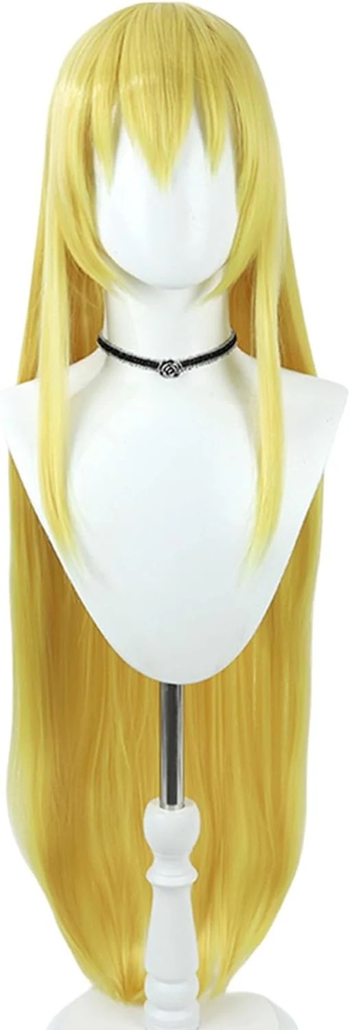 コスプレウィッグユエ少女変用ウィッグ金髪耐熱文化祭小物ハロウイーンウィッグかつらネット付きコスチューム