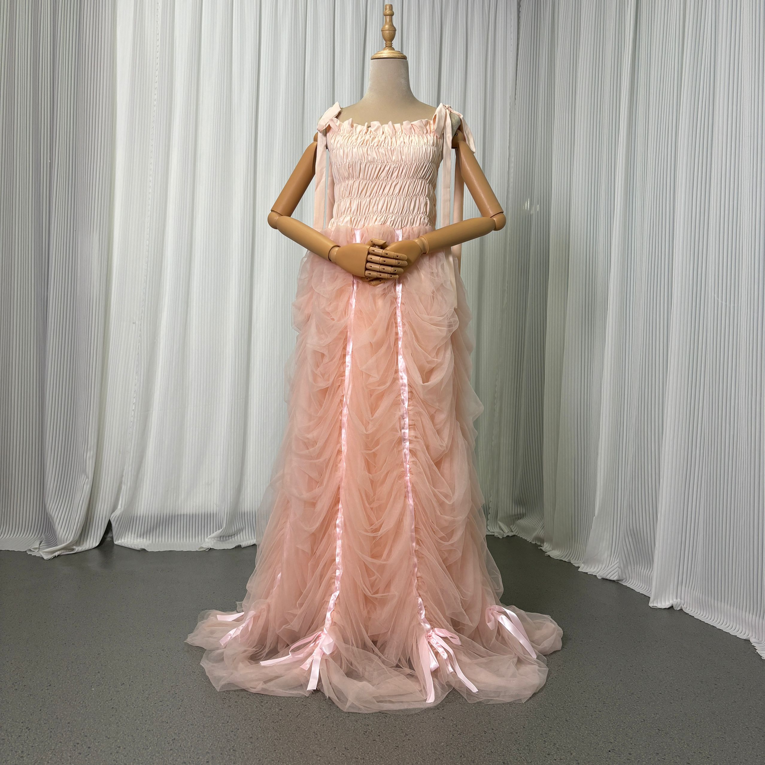 MAC DUGGAL ビショップスリーブ フェイクラップ ドレス Mac