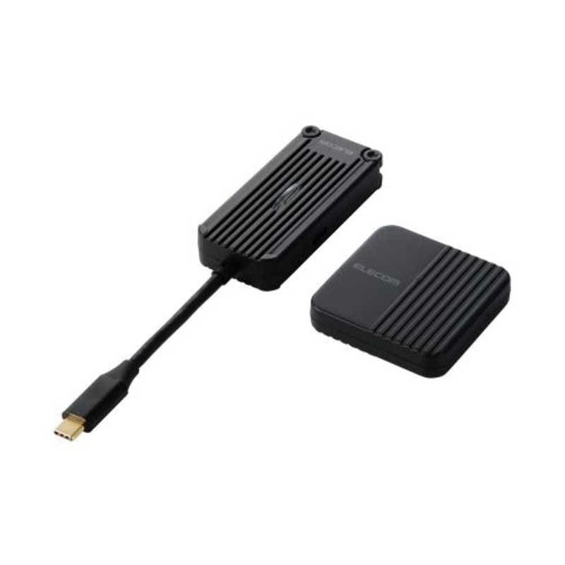 エレコム　ELECOM　USB Type-C ワイヤレスHDMI 送受信機セット 1080p/30m転送 無線化 アプリ不要 簡単接続 テレビ/PC/スマホ対応　DH-CW4K110BK