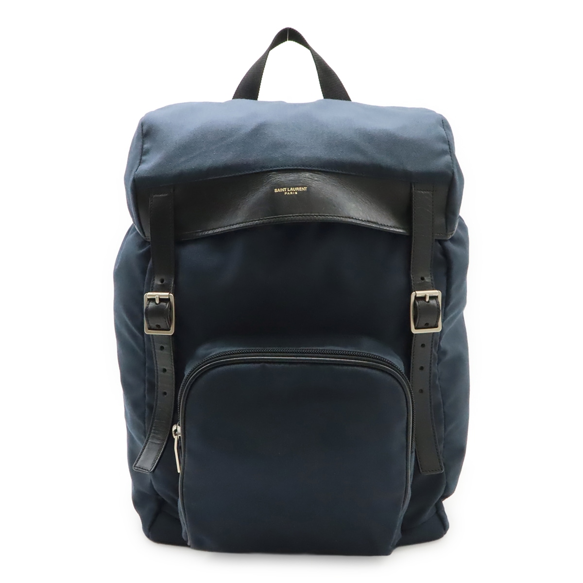 YSL イブサンローラン ハンティング ロックサック バックパック リュック キャンバス ネイビー 34260