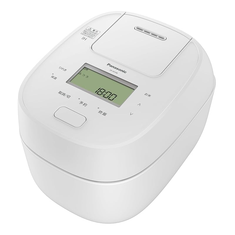 【即納】パナソニック 炊飯器 5.5合 急減圧バルブ おどり炊き 全面発熱5段IH式 ホワイト SR-M10B-W