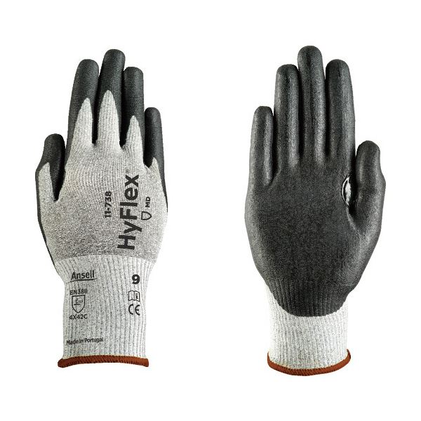 アンセル耐切創手袋 ハイフレックス 11-738 Mサイズ グレー／ブラック 11-738-8 1双 4,773円