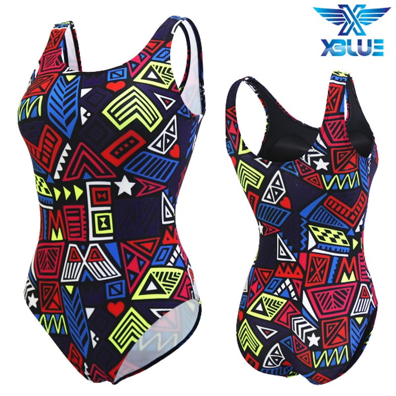 レディースアクアワンピース水着 女性 水泳 耐塩素性 ハイアクティブ 水着 XBL-0021-25