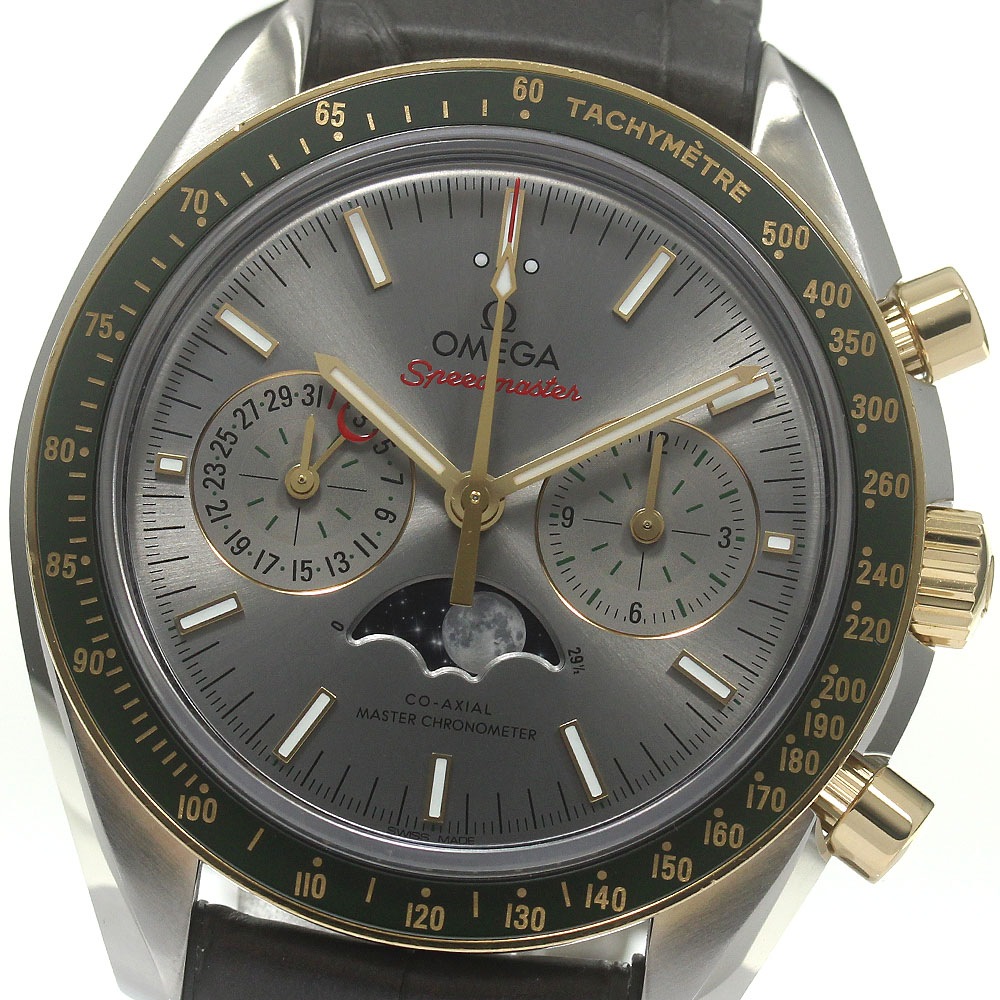 オメガ OMEGA 304.23.44.52.06.001 スピードマスター ムーンフェイズ YGベゼル 自動巻き メンズ 箱・保証書付き_840679【中古】