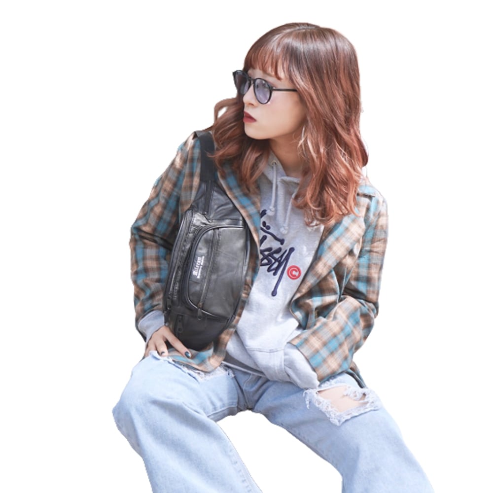 Check Tailored Jacket (beige-green) A,D,G レディース アウター