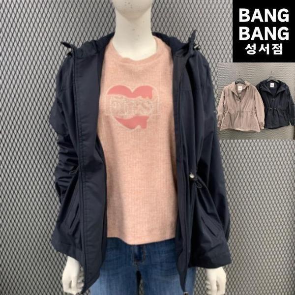 HC04 秋の女性用ミドル丈フード付き裏地サファリジャケット ベーシックウエストストリングシャーリングジップアップジャケット (S41315382)