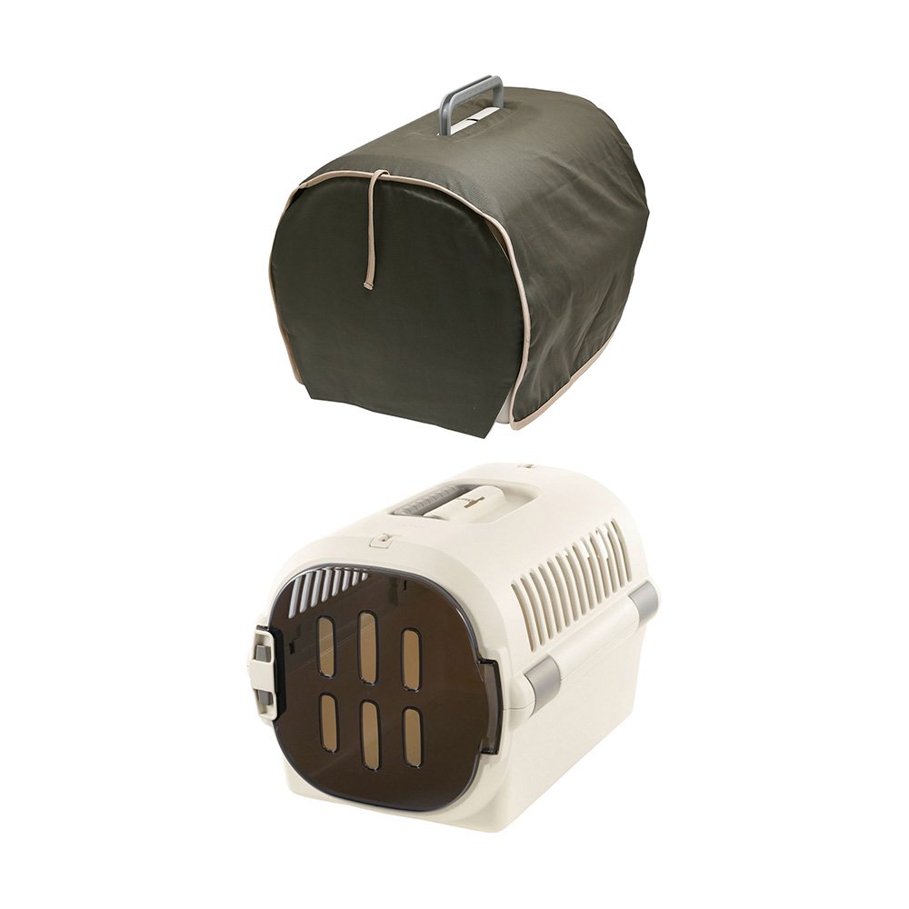 リッチェル　キャンピングキャリー　ファイン　Ｍ　アイボリー　専用カバー付き　ＣＲＣ40―67―15―10―00