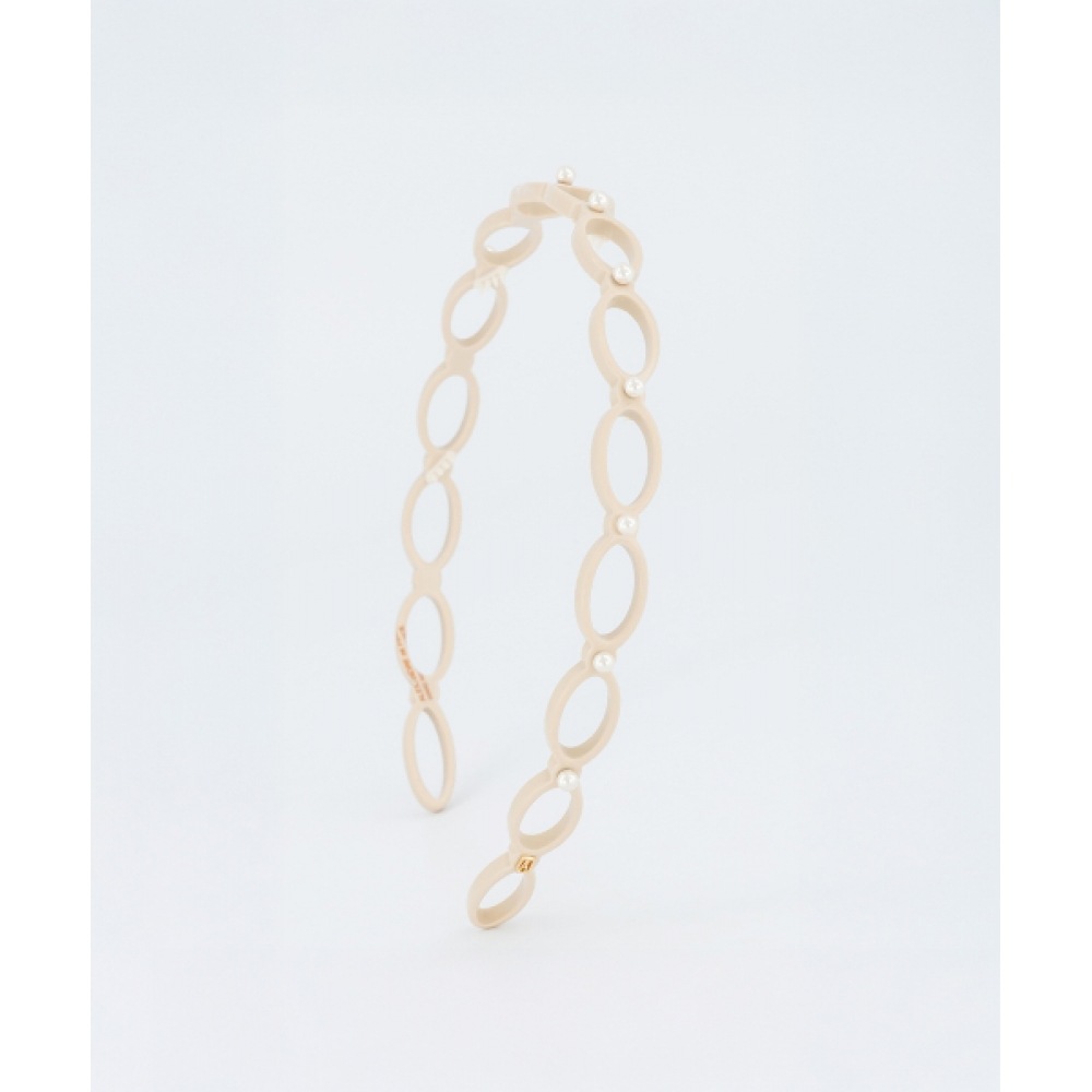 ALEXANDREDE PARIS カンブロンヌヘッドバンドベージュ